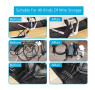 MasterMind 121pcs Cord Management Organizer Kit 4 Cable Sleeve with Zipper,10 Self Adhesive Cable Clip Holder,10pcs and 2 Roll Self Adhesive tie and 100 Fastening Cable Ties for TV Office Home etc (Black)